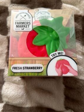 Fresh Strawberry Squishy Toy - Red & Green